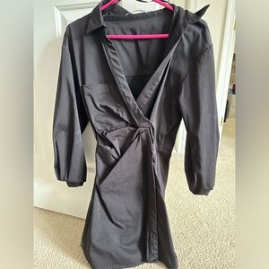 Zara basics black mini dress